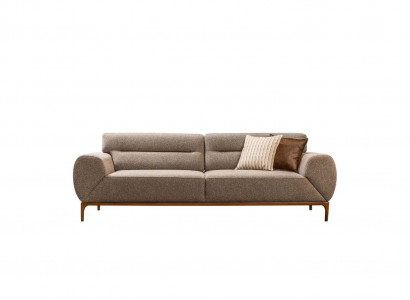 Couch fabric sofa upholstered sofa 3-seater three-seater gray design sofas