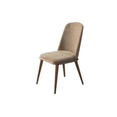 Set of chairs, kitchen chairs, dining chairs, set of 6 pieces, wood, fabric