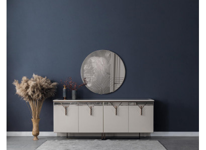 Sideboard dresser with mirror wooden cabinet chest of drawers wooden cabinet white