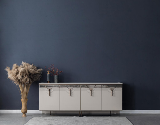 Sideboard Buffet Wood Cabinet Dresser Cabinet Wood White Modern