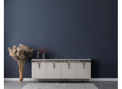 Sideboard Buffet Wood Cabinet Dresser Cabinet Wood White Modern