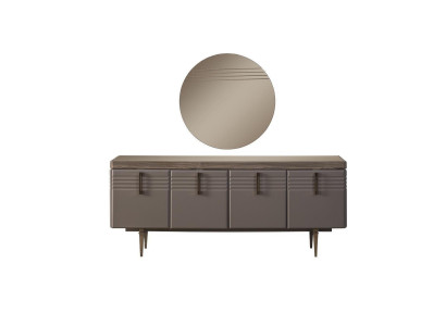 Sideboard dresser gray cabinet mirror dresser wood set dresser