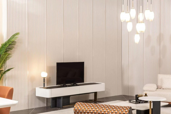 Sideboard RTV Lowboard TV Stand Cabinet Wood White Living Room Modern
