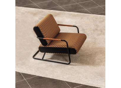 Armchair Wingback Chair 1 Seater Orange Classic Living Room Fabric Design