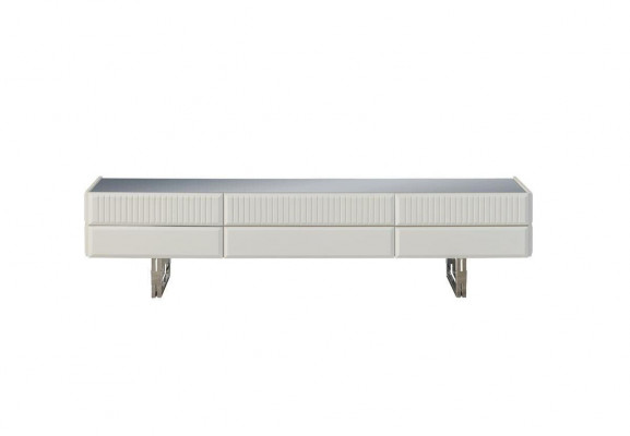 Wood Cabinet TV Stand RTV Lowboard Cabinet Wood White Modern Sideboard