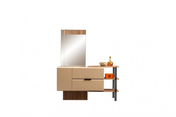 Dressing Table Vanity Console Table Wood Bedroom Beige Modern