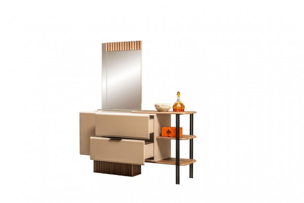 Dressing Table Vanity Console Table Wood Bedroom Beige Modern