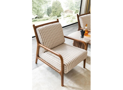 Armchair Wingback Chair Single-Seater Seat Polyester Fabric Design Living Room