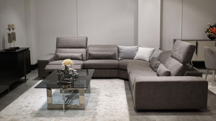 L-shaped sofa modern corner sofa living room set furnishing design coffee table