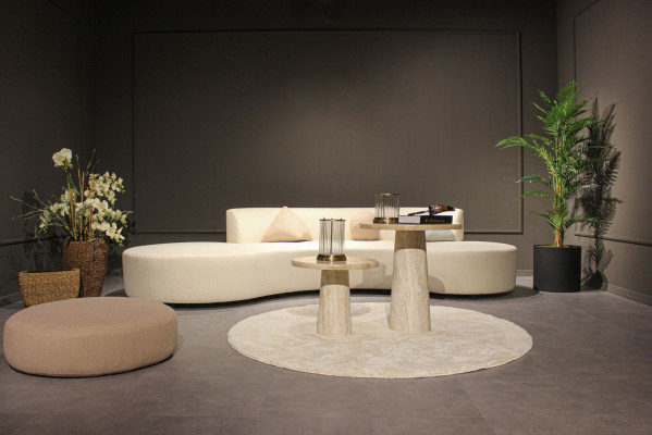 Living room set sofa four-seater couch design coffee table stool textile furniture
