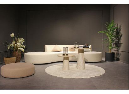 Living room set sofa four-seater couch design coffee table stool textile furniture