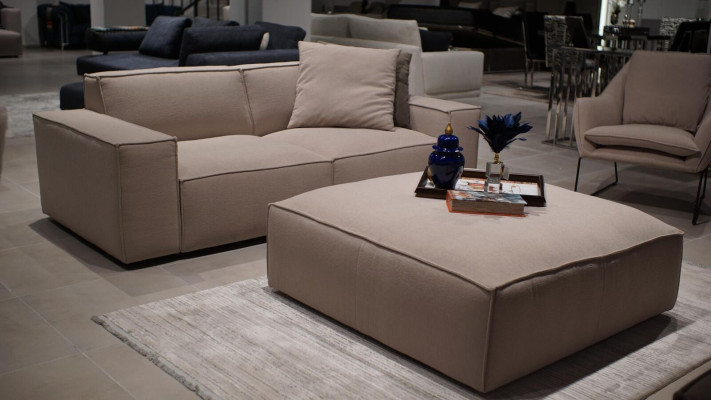 Living room furniture luxury complete 2-piece design sofa three-seater furnishing stool
