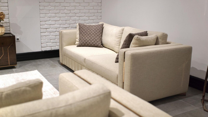 Living room sofa three-seater design furnishing modern furniture new textile