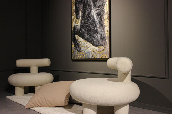 Living room 2x armchair design furnishings modern textile new furniture