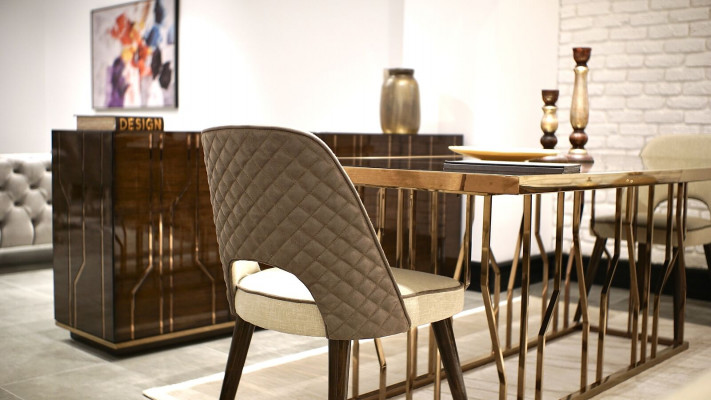 Designer chair fabric luxury furniture dining room modern furnishing