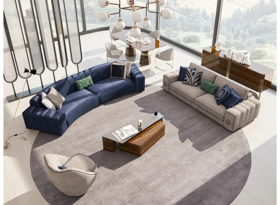 Living room set 4-piece luxury furniture wooden coffee table modern sofa set upholstered furniture