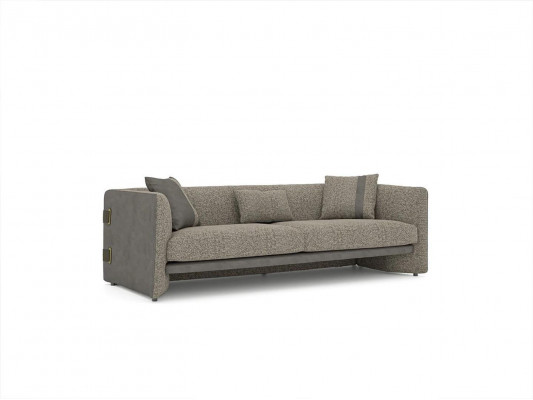 Gray Living Room Set 7-piece Modern 2x Sofas Three-Seater Upholstered Furniture Armchair New