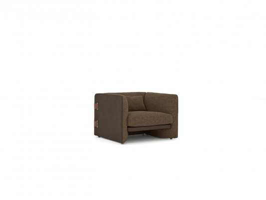 Living room 7-piece set brown 2x sofas modern armchair with coffee table luxury furnishing