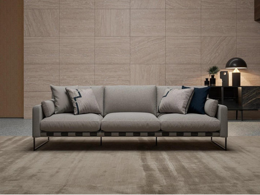 Living room sofa couch three-seater upholstered sofas textile modern furnishing new condition: new