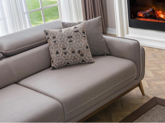 Living room faux leather three-seater sofa modern upholstery design furniture new