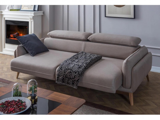 Living room faux leather three-seater sofa modern upholstery design furniture new