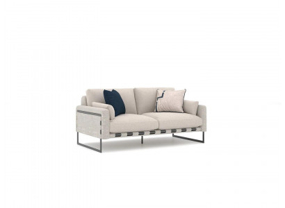 Two-seater sofa, living room furniture, modern upholstered furniture, beige couch
