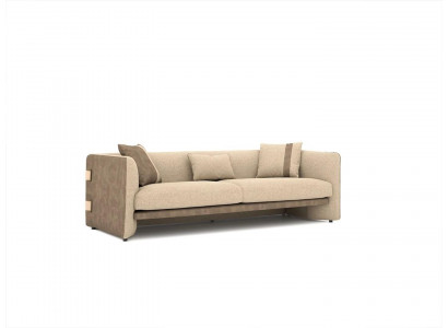 Beige luxury upholstered furniture modern design three-seater sofa living room decor