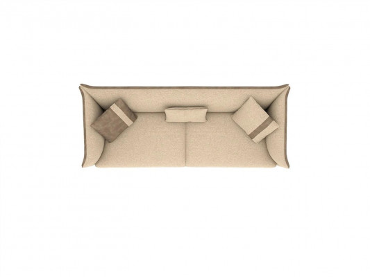 Beige luxury upholstered furniture modern design three-seater sofa living room decor