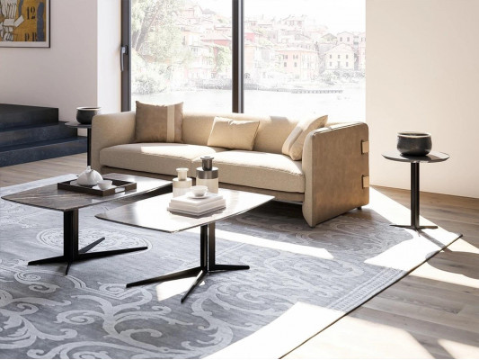 Beige luxury upholstered furniture modern design three-seater sofa living room decor