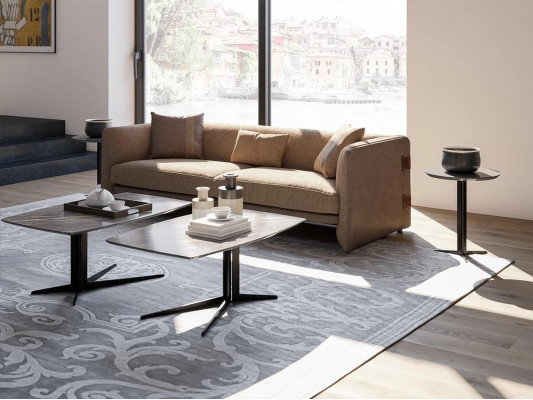 Living room sofa three-seater upholstered furniture couch modern design upholstery textile