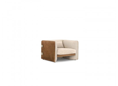 Luxury modern armchair upholstered furniture living room textile upholstered armchair