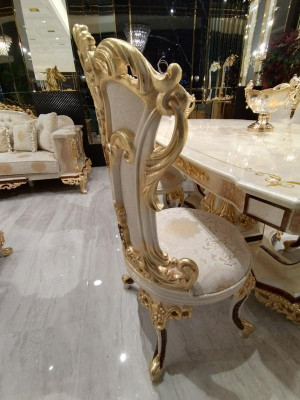 Dining Room Set Luxury Chair Set 6x Chairs Dining Set Upholstered Chairs Sideboard