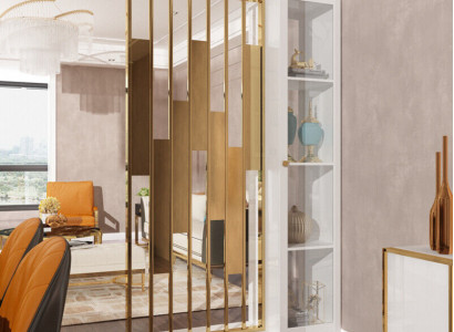 Metal Shelf Partition Wall Designer Luxury Shelves Furniture Style Cabinet Metal Wall New