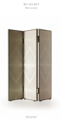 Metal screen with fabric partition room divider 3D Bellavista Collection