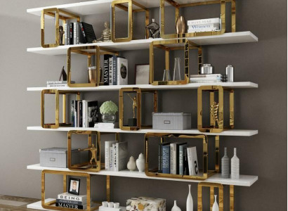 Design partition wall shelf living room cabinets stainless steel shelves bookcase new