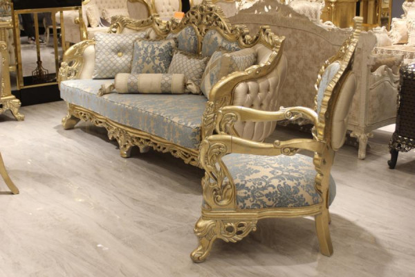 3+3 Seater Chesterfield Sofa Set 2x Classic Sofa Relax Armchair 2-piece Furniture