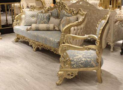 3+3 Seater Chesterfield Sofa Set 2x Classic Sofa Relax Armchair 2-piece Furniture