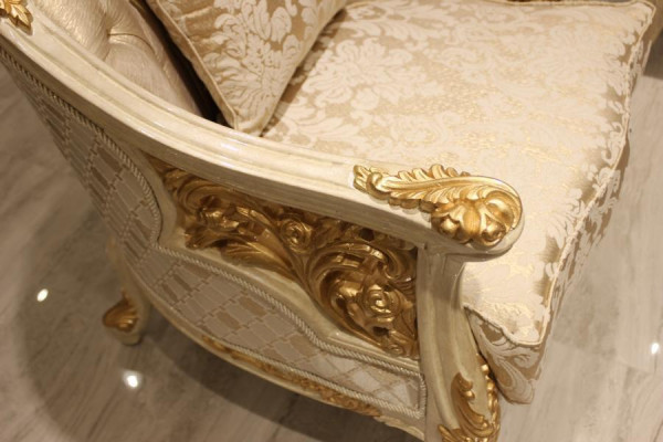 Exquisite living room sofa set 3+3 seater modern design beige new