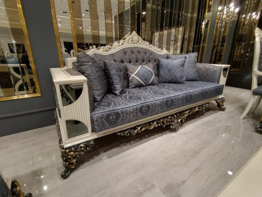 Luxurious set of two elegant 3-seater sofas made with high-quality materials sofa set