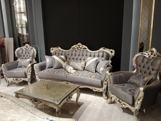 Exclusive sofa set 3+3+1 3-piece 2x sofa armchair relax luxurious set