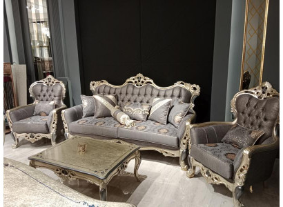 Exclusive sofa set 3+3+1 3-piece 2x sofa armchair relax luxurious set