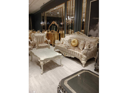 Designer living room set 2x 3-seater sofas Exclusive living room set