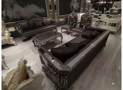 Elegant living room sofas 3+3 seater set stylish set with 2x sofas new