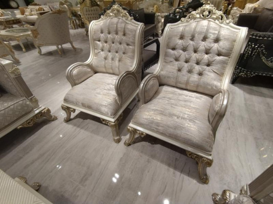 Luxurious living room set sofa + 2x comfortable armchairs new
