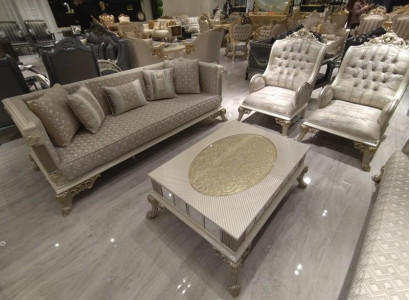 Premium living room furniture sofa set elegant new sofa 3-seater armchair