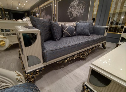 Luxurious 3-seater sofa Noble sofa Elegant living room Art deco sofa New
