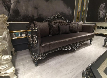 Noble three-seater sofa modern 3-seater stylish sofa 3-seater brown