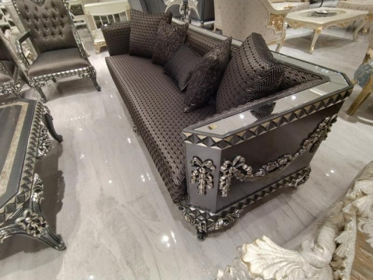 Luxurious three-seater sofa modern 3-seater stylish sofa 3-seater brown