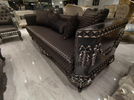 Luxurious three-seater sofa modern 3-seater stylish sofa 3-seater brown