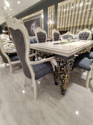 Luxurious design 4x chairs with a noble velvet cover, elegant chair design new